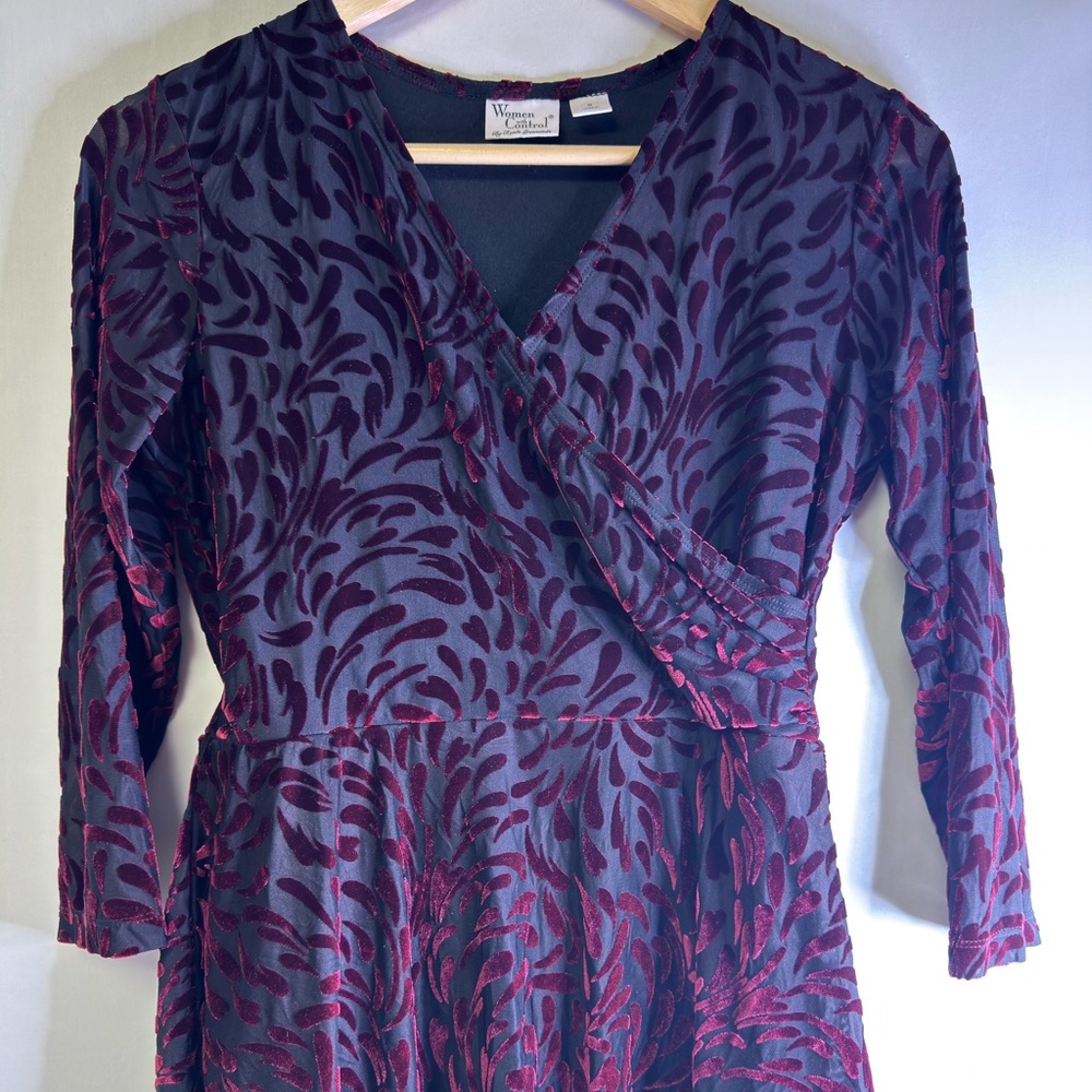 Velvet burnout Y2K dark fairy‎ Whimsigoth top size small